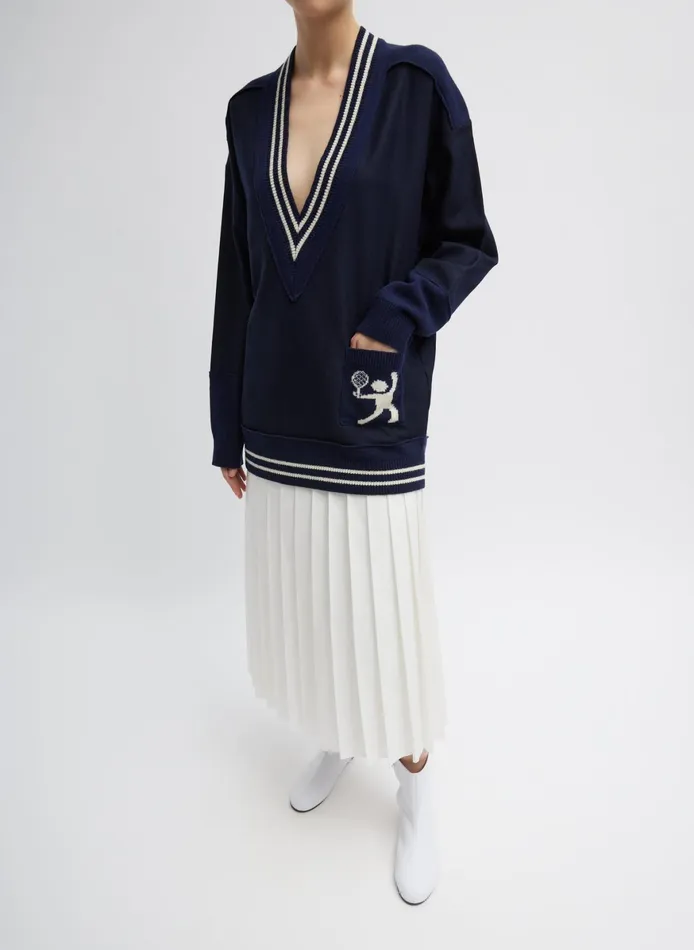 Skirts Women Tibi Chino Convertible Pleated Skirt