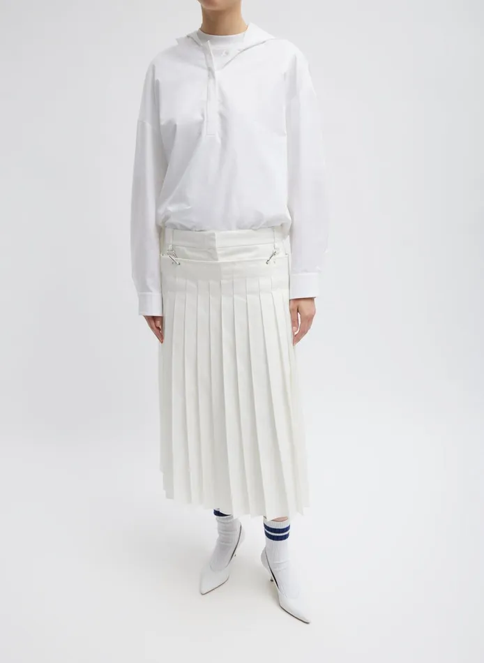 Skirts Women Tibi Chino Convertible Pleated Skirt