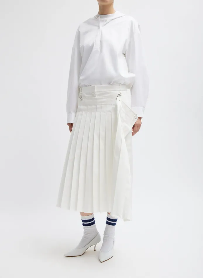 Skirts Women Tibi Chino Convertible Pleated Skirt