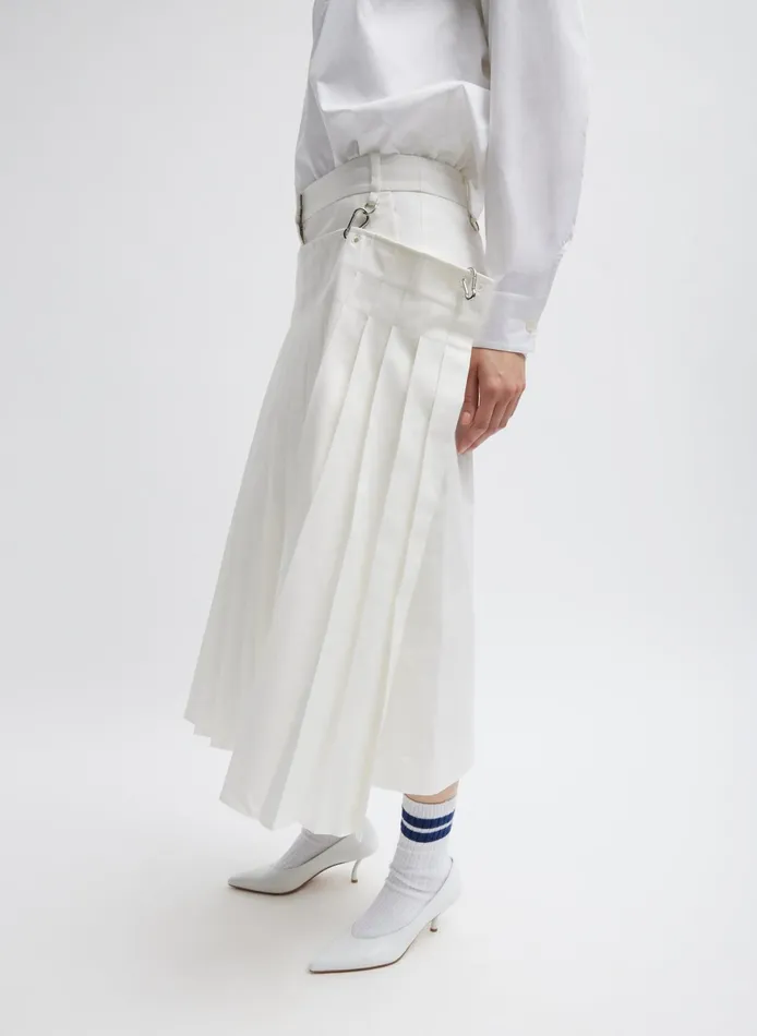 Skirts Women Tibi Chino Convertible Pleated Skirt