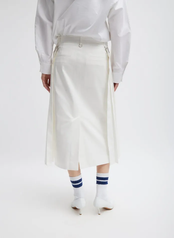 Skirts Women Tibi Chino Convertible Pleated Skirt