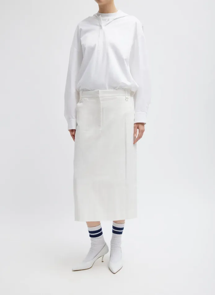 Skirts Women Tibi Chino Convertible Pleated Skirt