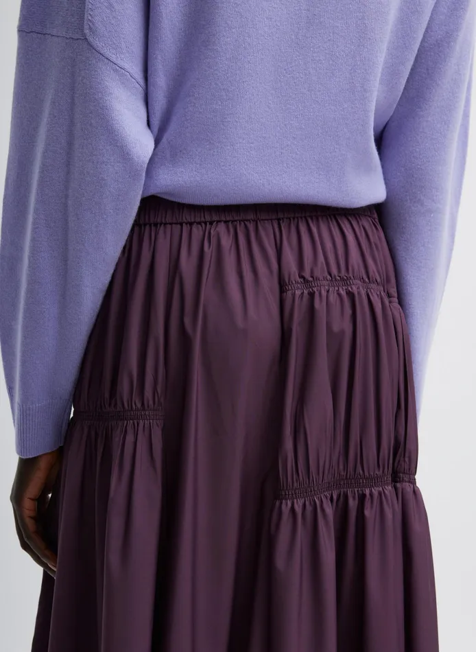 Skirts Women Tibi Shirred Nylon Paneled Skirt