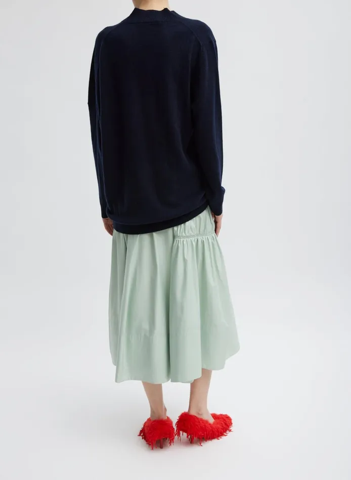 Skirts Women Tibi Shirred Nylon Paneled Skirt