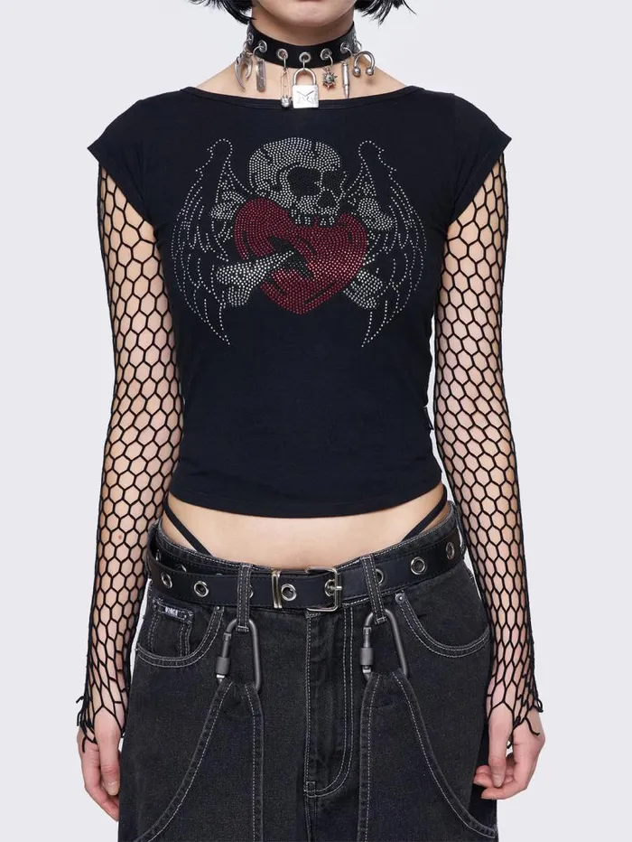 Skulled Love Tshirt Women Minga London Tops and TShirts