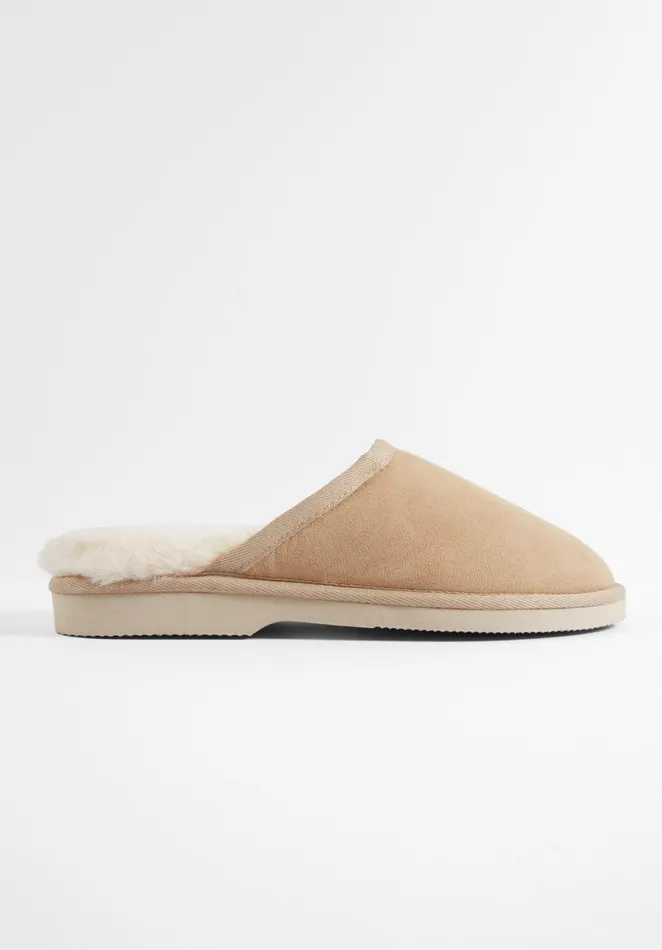 Slippers Women Hush Sheepskin Scuffs Beige