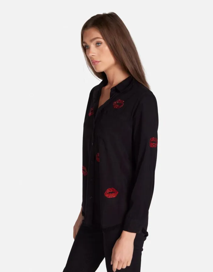 Sloane Crystal Kisses Black Women Lauren Moshi Long Sleeve