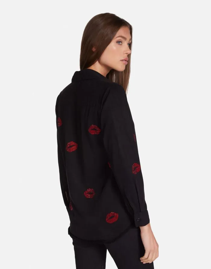 Sloane Crystal Kisses Black Women Lauren Moshi Long Sleeve