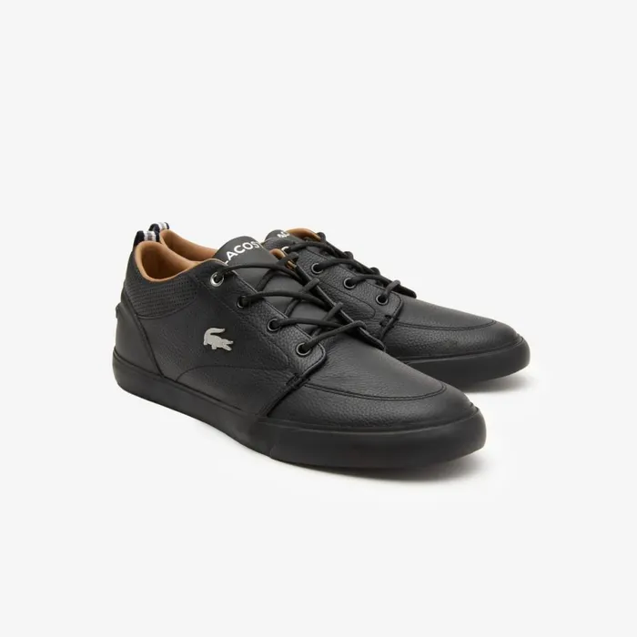 Sneakers Men Lacoste Men039s Bayliss Leather Perforated Collar Sneakers Blkblk 02h