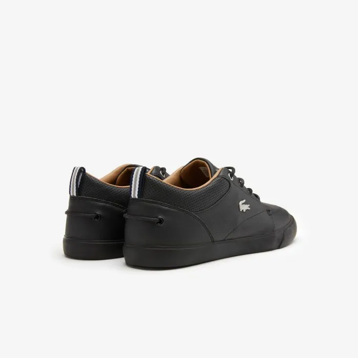 Sneakers Men Lacoste Men039s Bayliss Leather Perforated Collar Sneakers Blkblk 02h