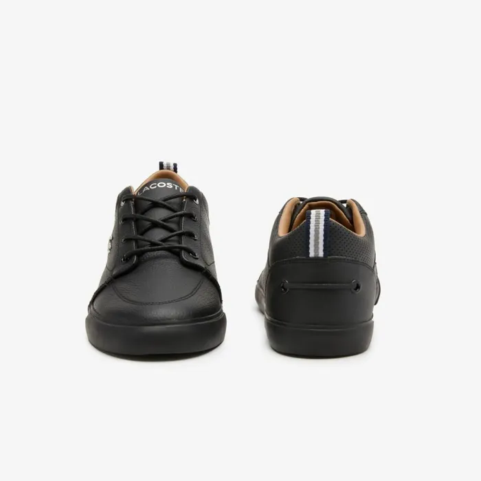Sneakers Men Lacoste Men039s Bayliss Leather Perforated Collar Sneakers Blkblk 02h