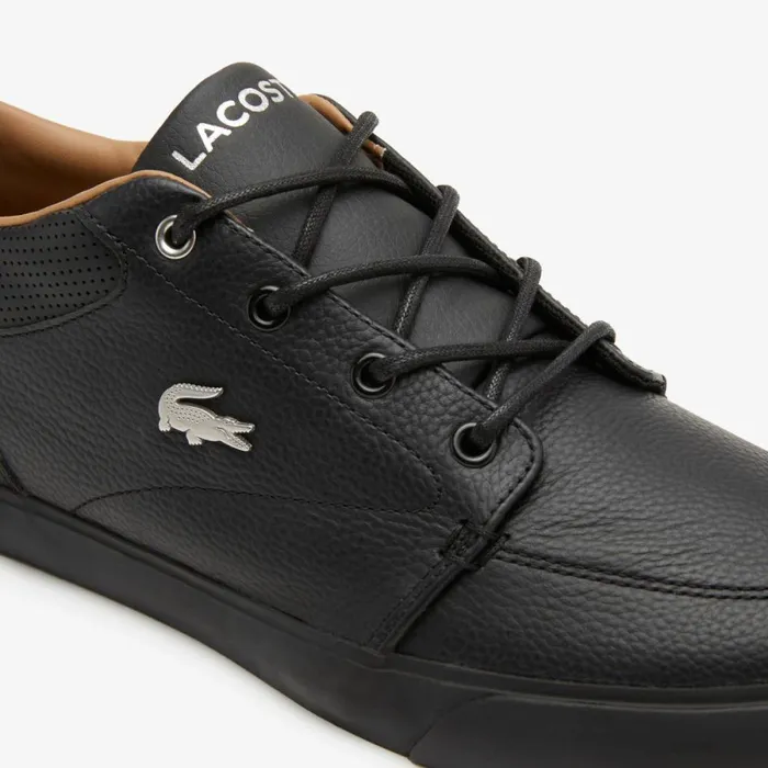 Sneakers Men Lacoste Men039s Bayliss Leather Perforated Collar Sneakers Blkblk 02h