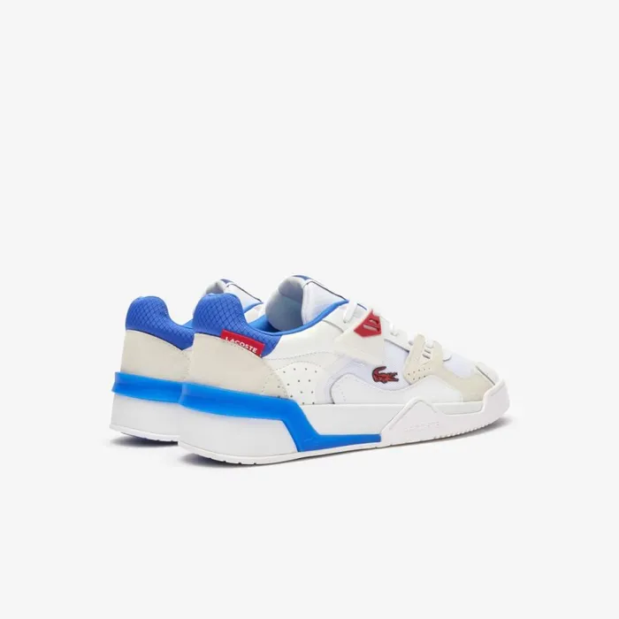 Sneakers Men Lacoste Men039s LT 125 Contrasted Tongue Leather Sneakers Whtredblu 5t9