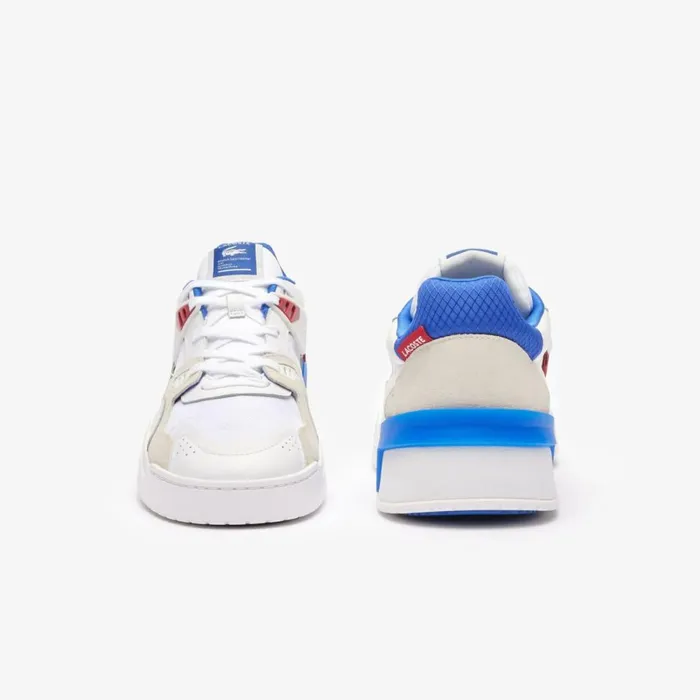 Sneakers Men Lacoste Men039s LT 125 Contrasted Tongue Leather Sneakers Whtredblu 5t9