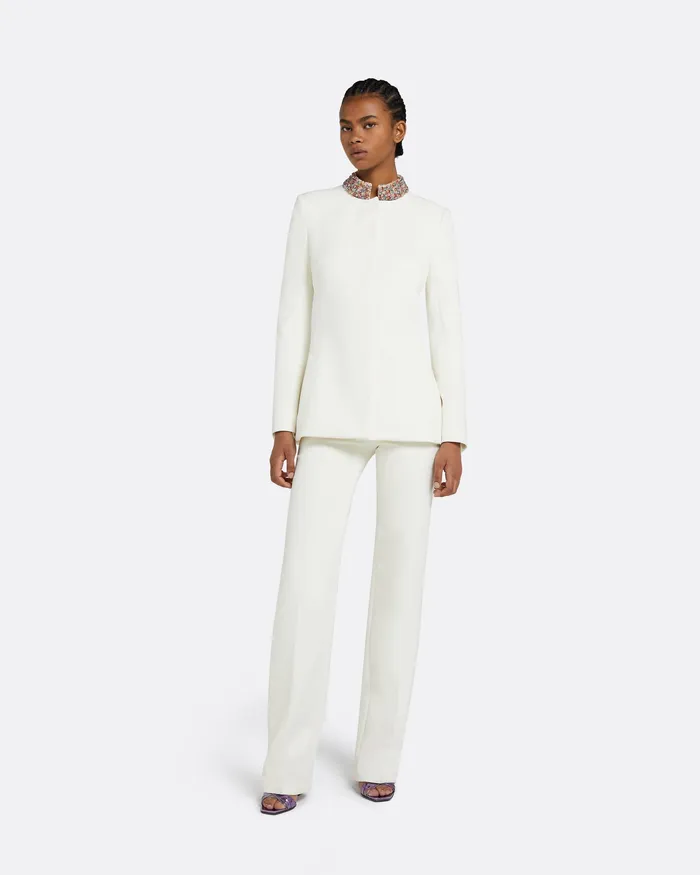 Sneha Ivory Jacket Ivory Jackets and Coats Safiyaa Women