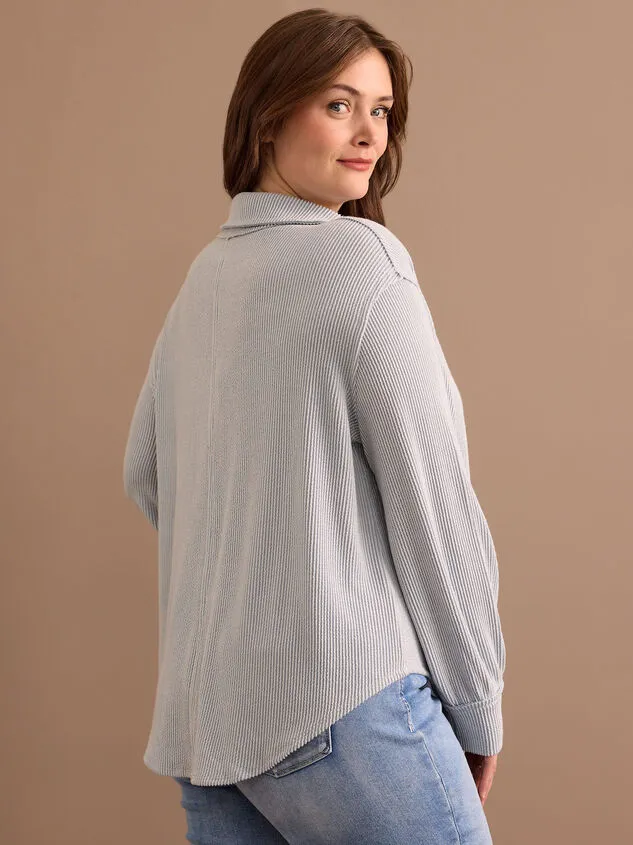 Sofia Ribbed Polo Top Bluefog Women Altar039d State Tops