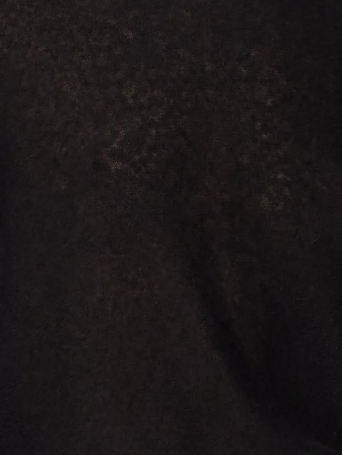 Soft Gauzy Knit Poncho Jumper Black Women Jigsaw Knitwear and Cashmere