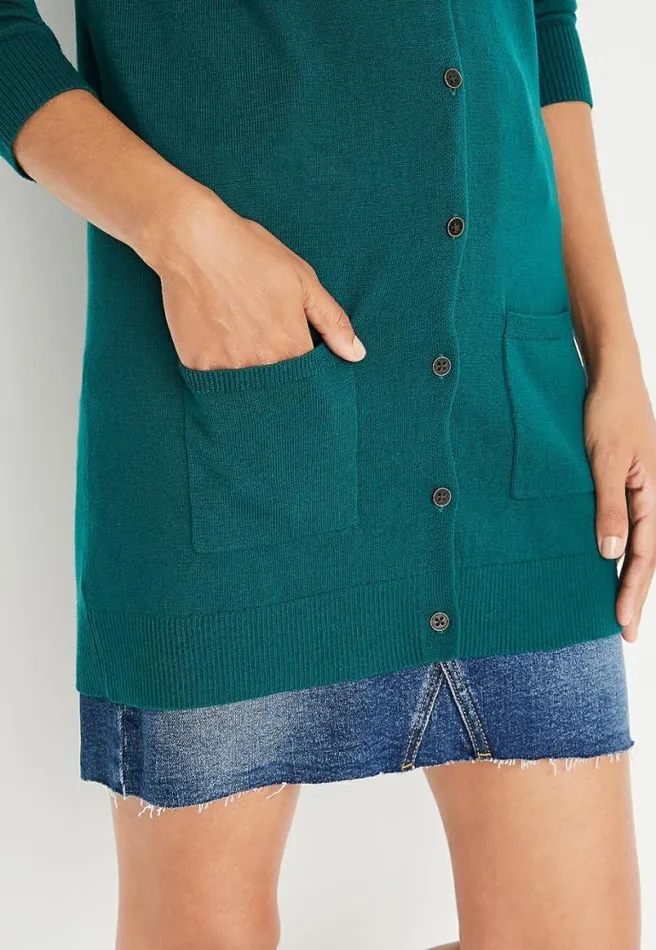 Solid Boyfriend Button Front Cardigan Women Maurices Tops