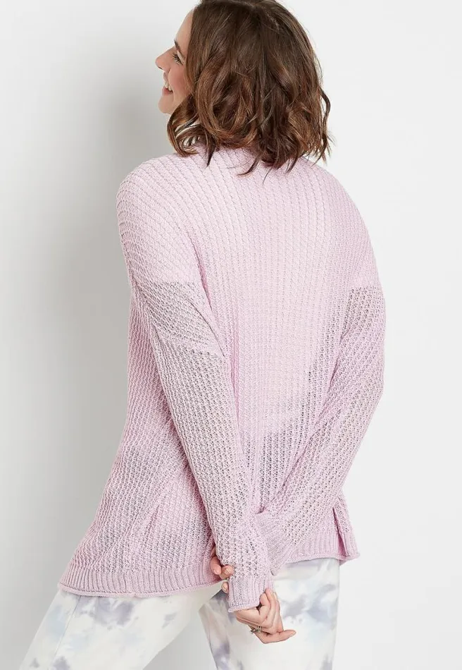 Solid Oversized Open Front Cardigan Women Maurices Tops