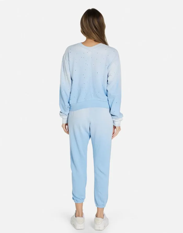 Spalding Retro Peace Face Ice Blue Ombre Women Lauren Moshi Long Sleeve