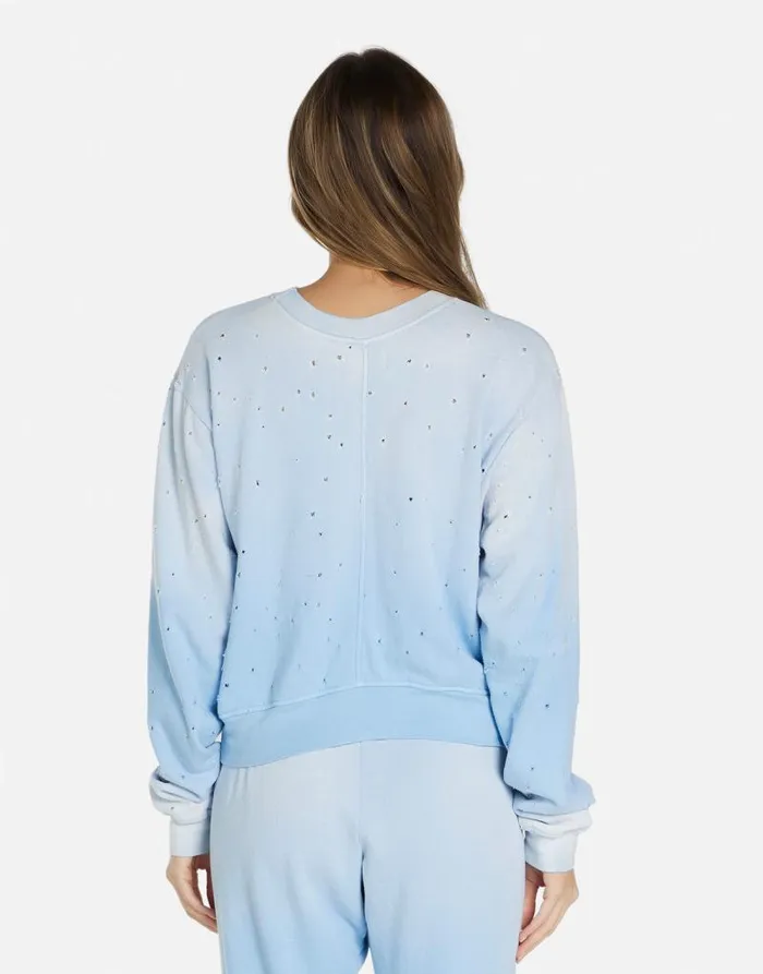 Spalding Retro Peace Face Ice Blue Ombre Women Lauren Moshi Long Sleeve