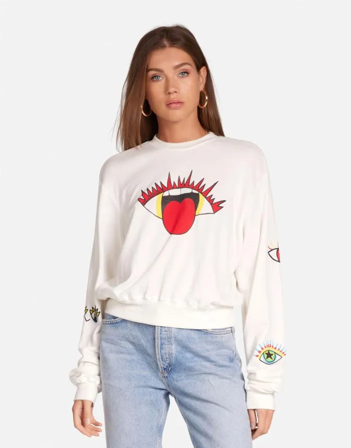 Spalding Rocker Eye Milk Women Lauren Moshi Long Sleeve