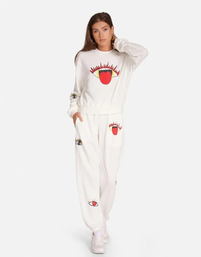 Spalding Rocker Eye Milk Women Lauren Moshi Long Sleeve