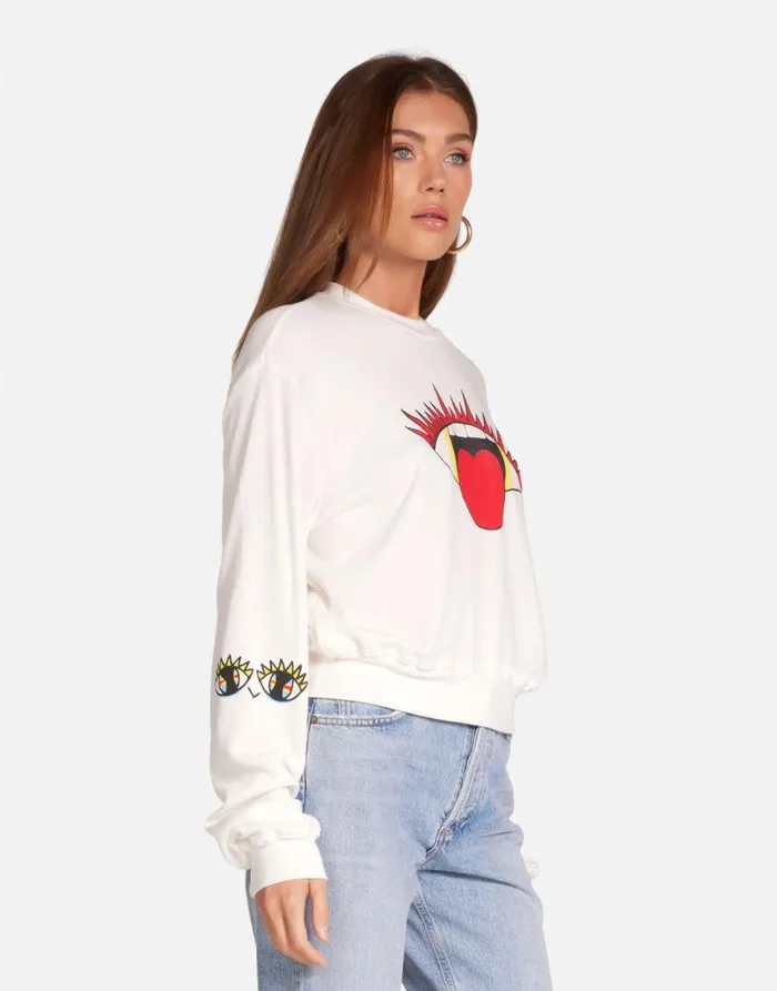 Spalding Rocker Eye Milk Women Lauren Moshi Long Sleeve