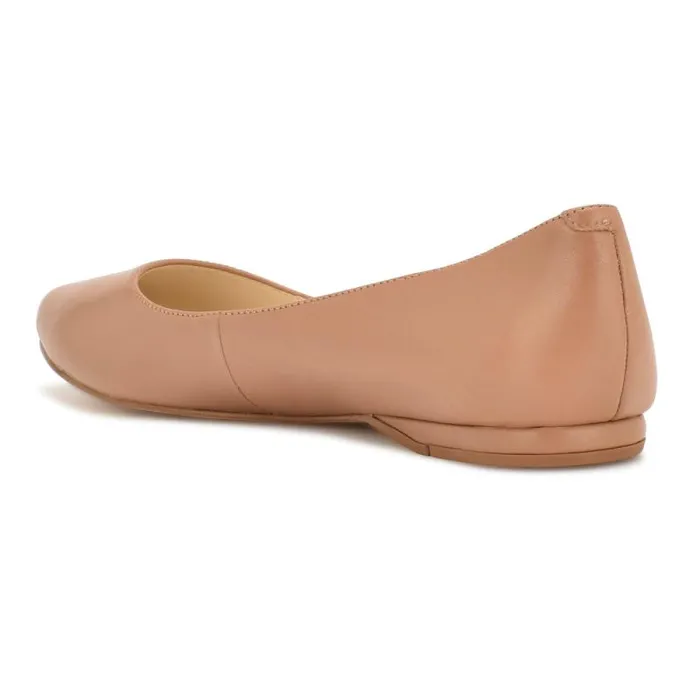 Speakup Almond Toe Flats Light Tan Leather Women Nine West Flats Speakup Almond Toe Flats Light Tan Leather Women Nine West Flats