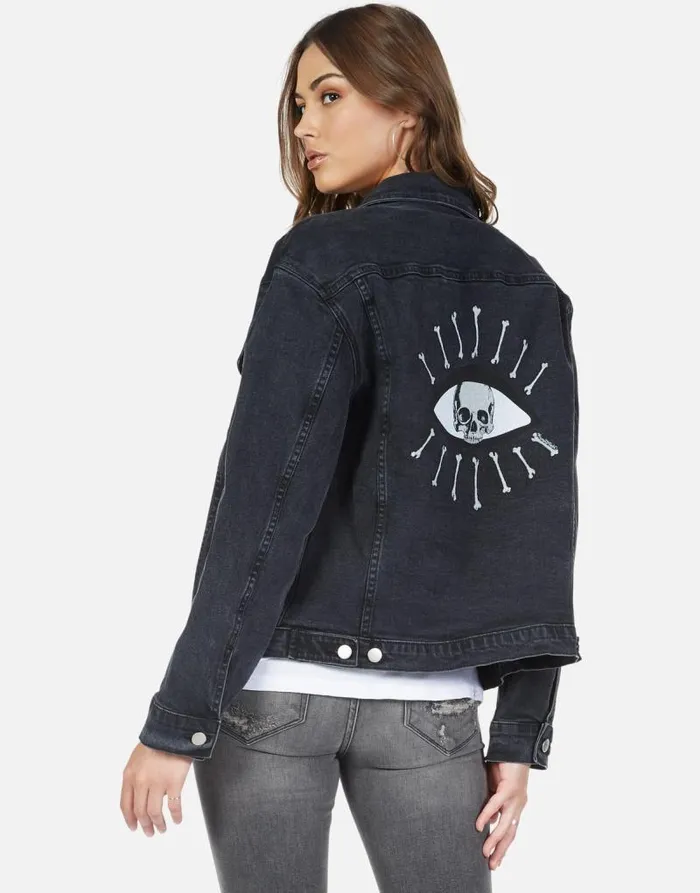 Spencer Skull Bone Eye Vintage Black Women Lauren Moshi Jackets