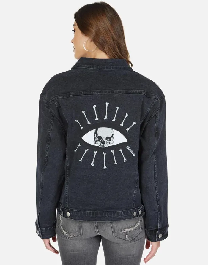 Spencer Skull Bone Eye Vintage Black Women Lauren Moshi Jackets