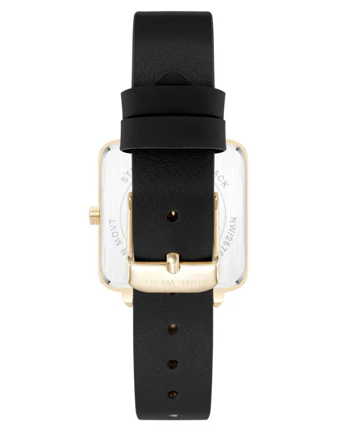 Square Case Smooth Strap Watch Blackgold Women Nine West Straps Square Case Smooth Strap Watch Blackgold Women Nine West Straps