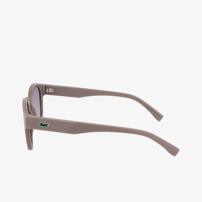 Sunglasses Women Lacoste Women039s Oval Plant Based Resin L1212 Sunglasses Matte Light Ruthenium 038