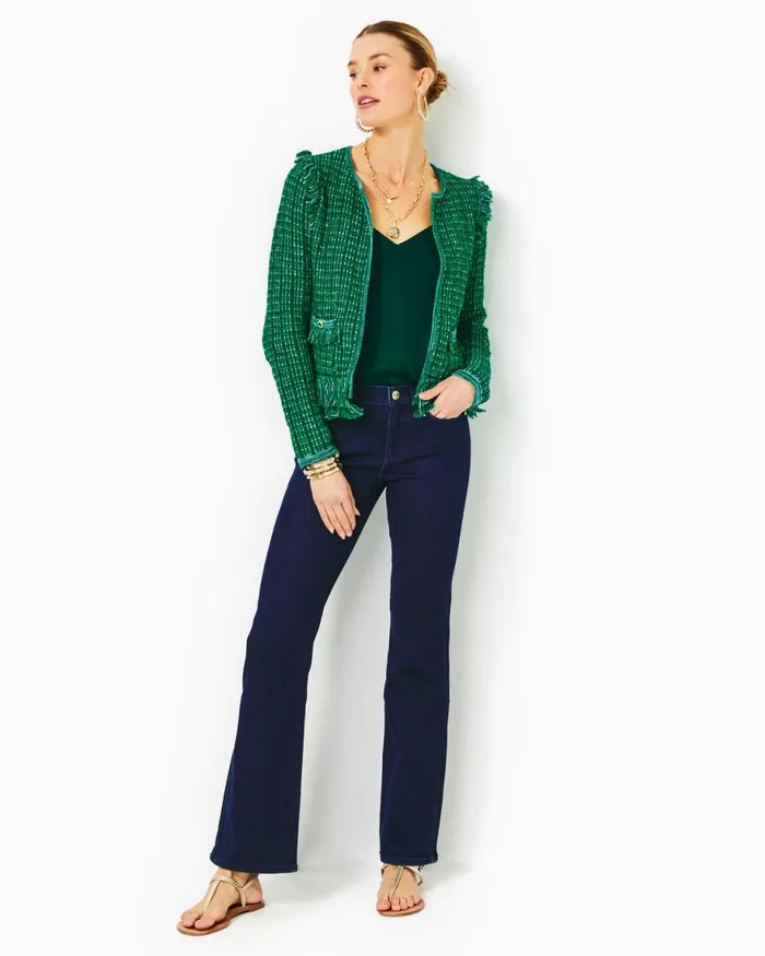 Sweaters and Cardigans Women Lilly Pulitzer Simora Fringe Cardigan Evergreen Exotic Tweed Sweaters and Cardigans Women Lilly Pulitzer Simora Fringe Cardigan Evergreen Exotic Tweed