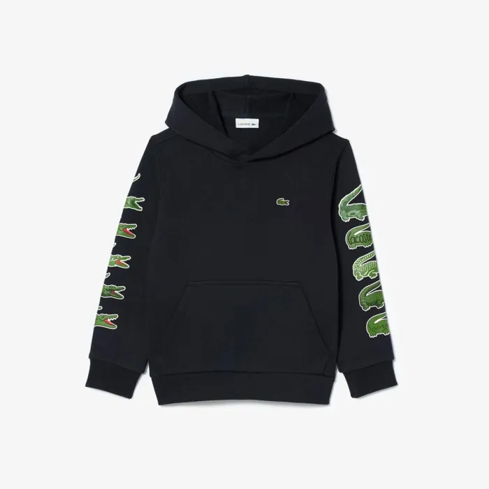 Sweaters and Sweatshirts Kids Lacoste Kids039 Contrast Crocodile Hoodie Abysm Blue Hde