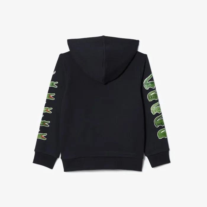 Sweaters and Sweatshirts Kids Lacoste Kids039 Contrast Crocodile Hoodie Abysm Blue Hde