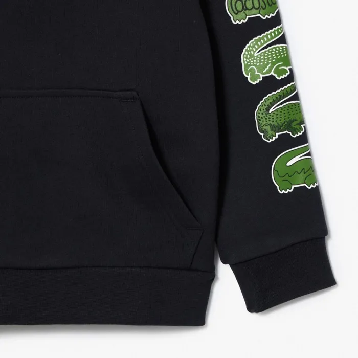 Sweaters and Sweatshirts Kids Lacoste Kids039 Contrast Crocodile Hoodie Abysm Blue Hde