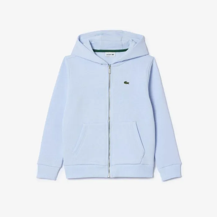 Sweaters and Sweatshirts Kids Lacoste Kids039 Kangaroo Pocket ZipUp Hoodie Phoenix Blue J2g