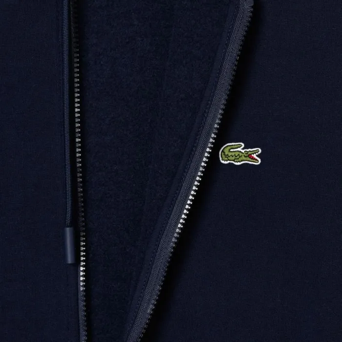 Sweaters and Sweatshirts Men Lacoste Men039s Colorblock Hoodie Navy Blue Bordeaux White Pig