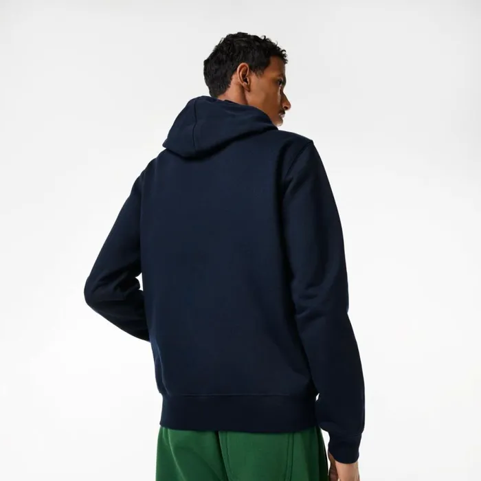 Sweaters and Sweatshirts Men Lacoste Mens Unbrushed Fleece ZipUp Hoodie Navy Blue 166