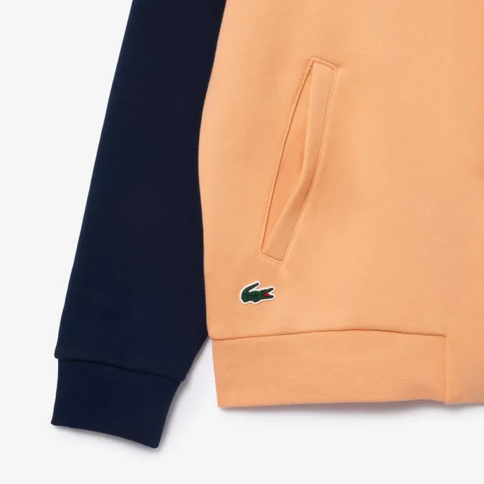 Sweaters and Sweatshirts Men Lacoste Unisex Miami Open Edition Bomber Jacket Light Orange Navy Blue Itd