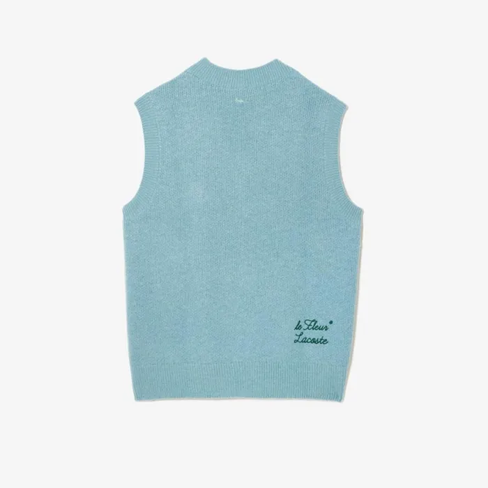 Sweaters and Sweatshirts MenWomen Lacoste Lacoste X Le FLEUR V Neck Sweater Vest Grey 5qy