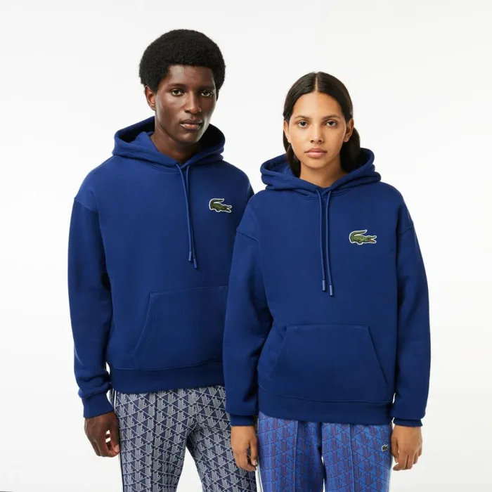 Sweaters and Sweatshirts MenWomen Lacoste Unisex Loose Fit Hoodie Methylene Blue F9f