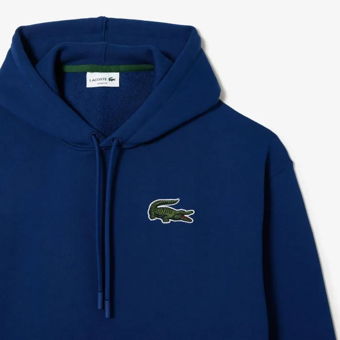 Sweaters and Sweatshirts MenWomen Lacoste Unisex Loose Fit Hoodie Methylene Blue F9f