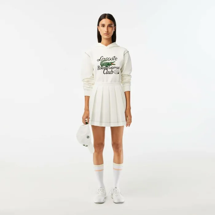Sweaters and Sweatshirts MenWomen Lacoste Unisex SPORT Roland Garros Edition Hoodie White 70v