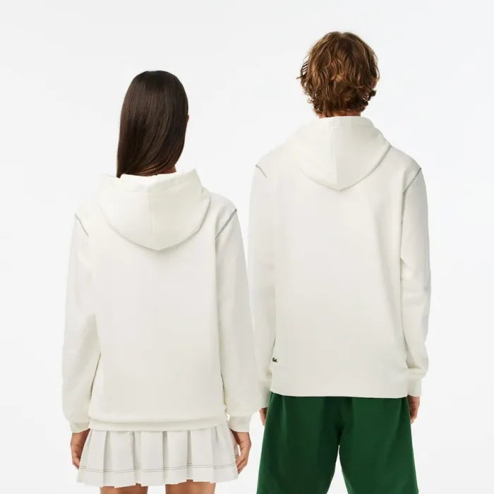 Sweaters and Sweatshirts MenWomen Lacoste Unisex SPORT Roland Garros Edition Hoodie White 70v