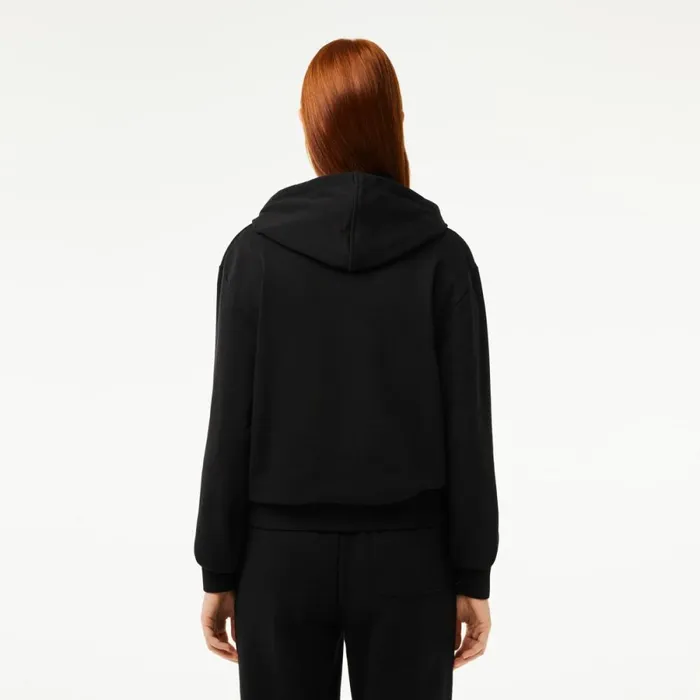 Sweaters and Sweatshirts Women Lacoste Women039s Printed Hoodie Black 031