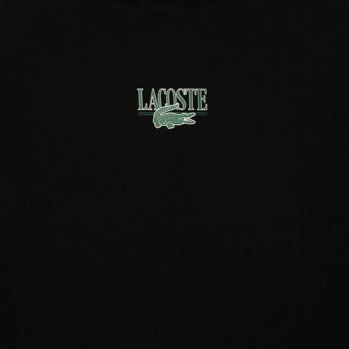 Sweaters and Sweatshirts Women Lacoste Women039s Printed Hoodie Black 031