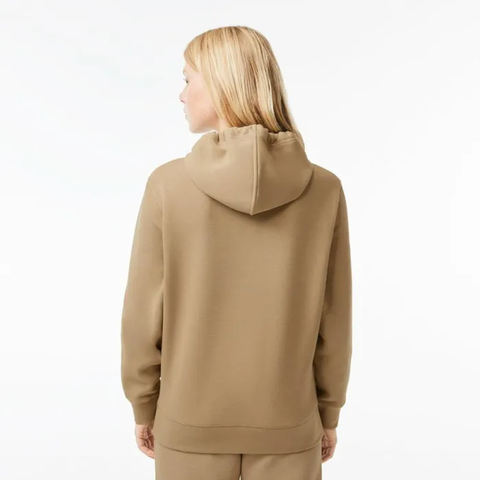 Sweaters and Sweatshirts Women Lacoste Womens Loose Fit Cotton Blend Hoodie Beige Cb8