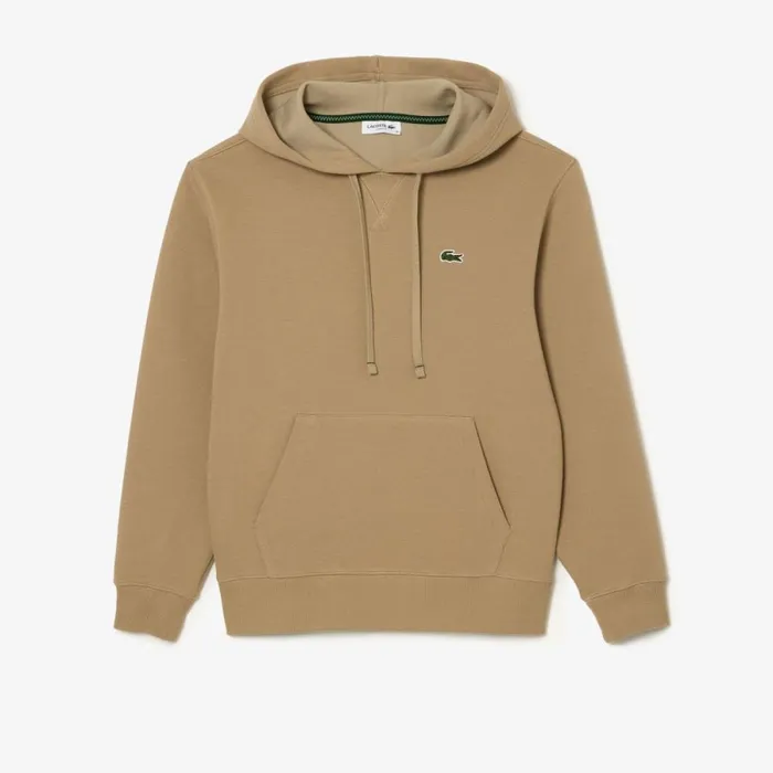 Sweaters and Sweatshirts Women Lacoste Womens Loose Fit Cotton Blend Hoodie Beige Cb8